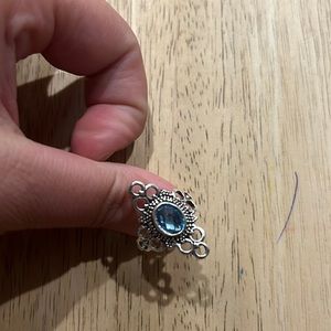 5 for $10 Silver blue stone ring